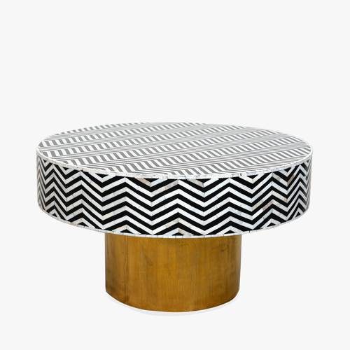 Table made of the finest natural wood and shell