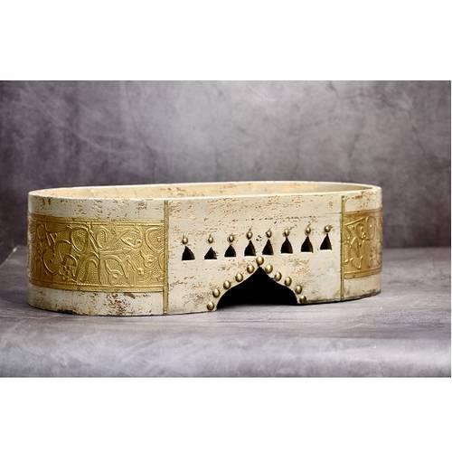 Wooden Cake Stand with Golden Frame
