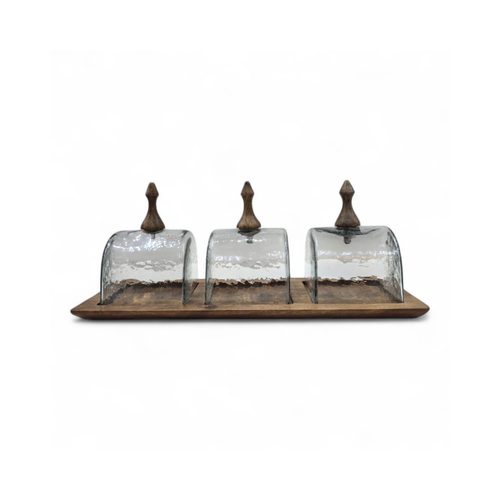 Wooden nuts set with 3 boxes