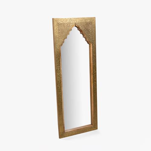 Wooden mirrors with brass -small