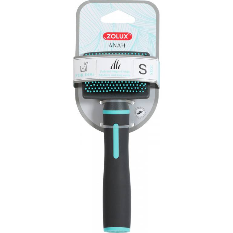 SLICKER BRUSH WITH SOFT BRISTLES .ANAH RANGE FOR DOGS - Small