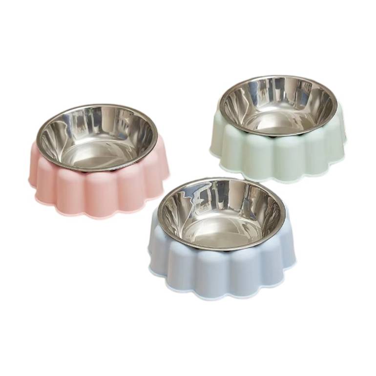 Pet Food Bowl Stainless Steel - Green