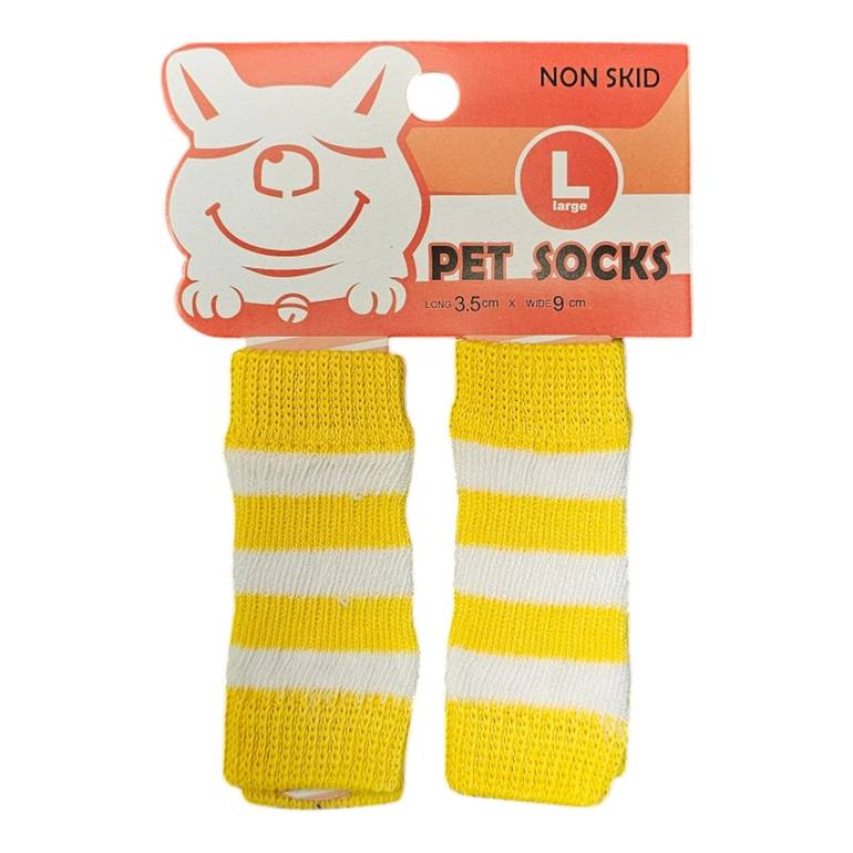 Socks for Cats and Small Dogs Large Size - Yellow