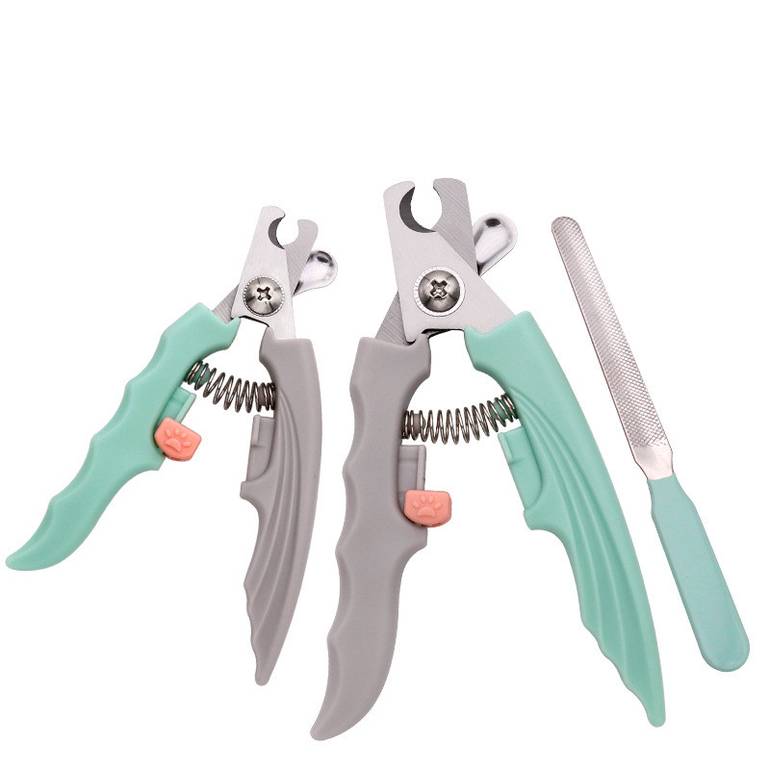 Nail Clipper with Emery Board Set For Pets - Green