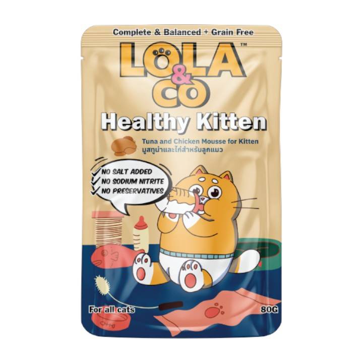 Kitten - Tuna and Chicken Mousse 80 g Complete Wet Food Lola & Co Pouches - 80 g