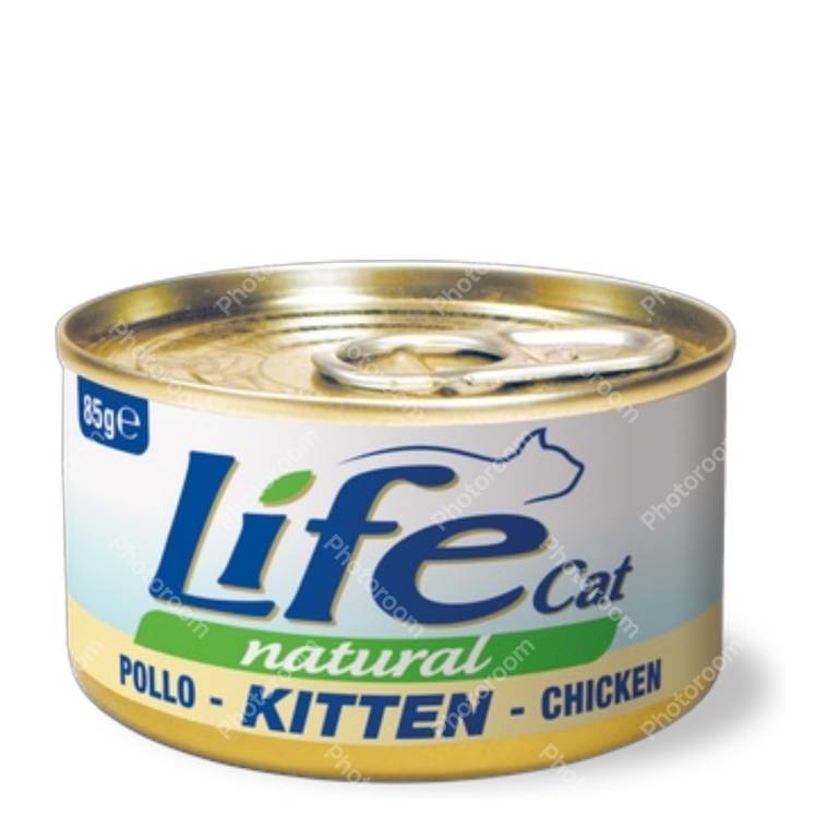 Kitten - Chicken 85 g Wet Food Life Cat Cans - 12 pieces