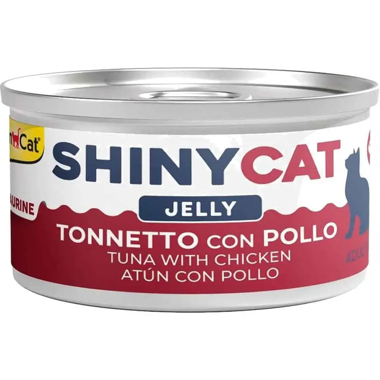 Tuna and Chicken in Jelly 70 g Wet Food For Adult Cats Gim Cat Shiny Cat Cans - 70 g