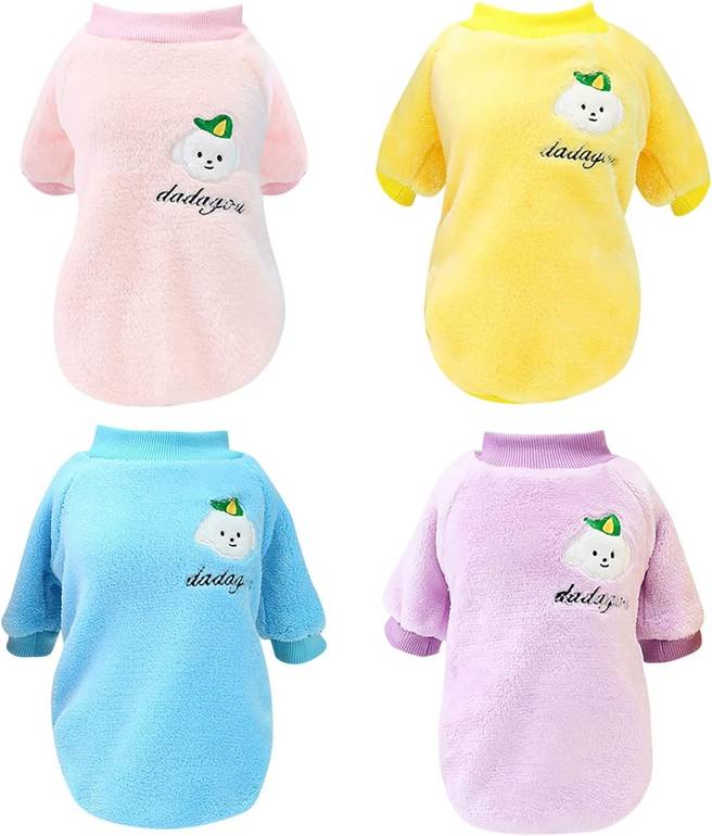 Cute Dog Themed Clothes for Small Dogs Large Size - Purple