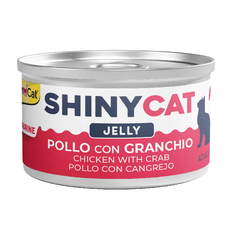 Chicken With Crab in Jelly 70 g Wet Food For Adult Cats Gim Cat Shiny Cat Cans - Box 24 Pcs