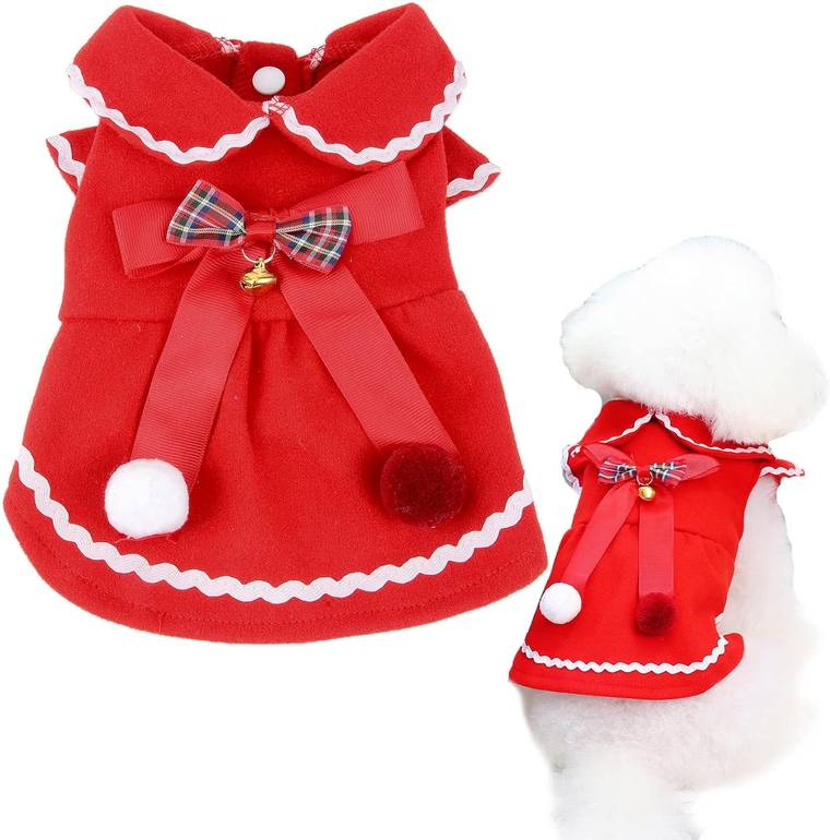 Dress for Cats and Small Dogs Medium Size - Cream