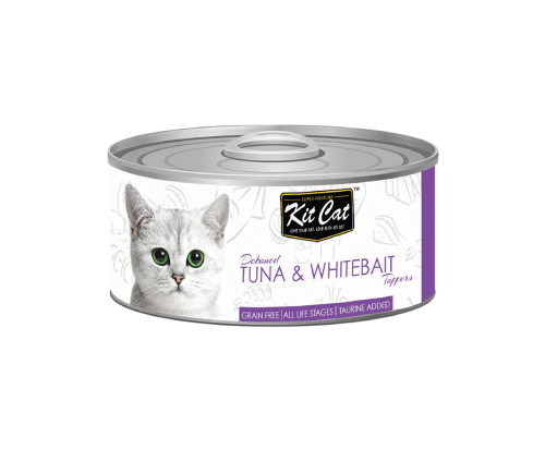 Deboned Tuna & Whitebait 80 g Wet Food for Adult Cats Kit Cat Cans - 80g