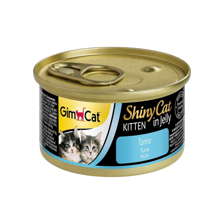 Kitten - Tuna in Jelly 70 g Wet Food Gim Cat Shiny Cat Cans - Box 24 Pcs