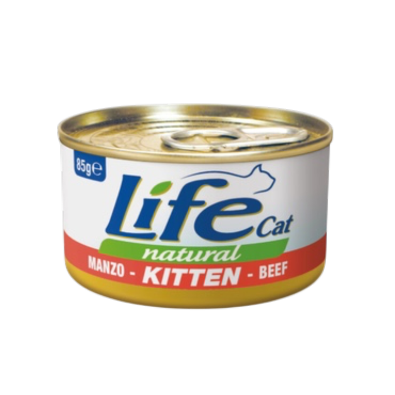 Kitten - Beef 85 g Wet Food Life Cat  - 12 pieces