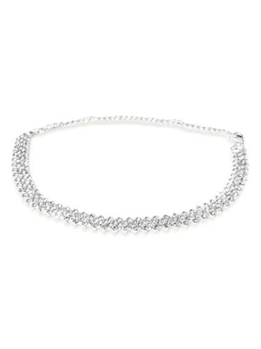 قلادة بزينة حجر الراين HAZMER JEWELRY 