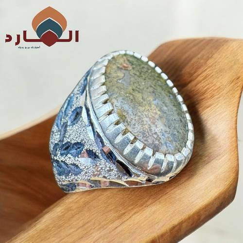 خاتم عقيق يماني طحلبي 