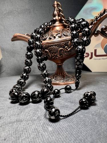 سبحة كوك مطعم بالفضة