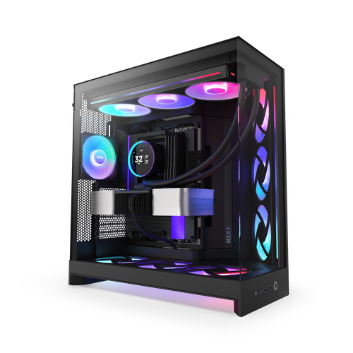 صندوق أسود NZXT H9 Flow RGB Plus (2025) – Dual Chamber – 420mm Radiator