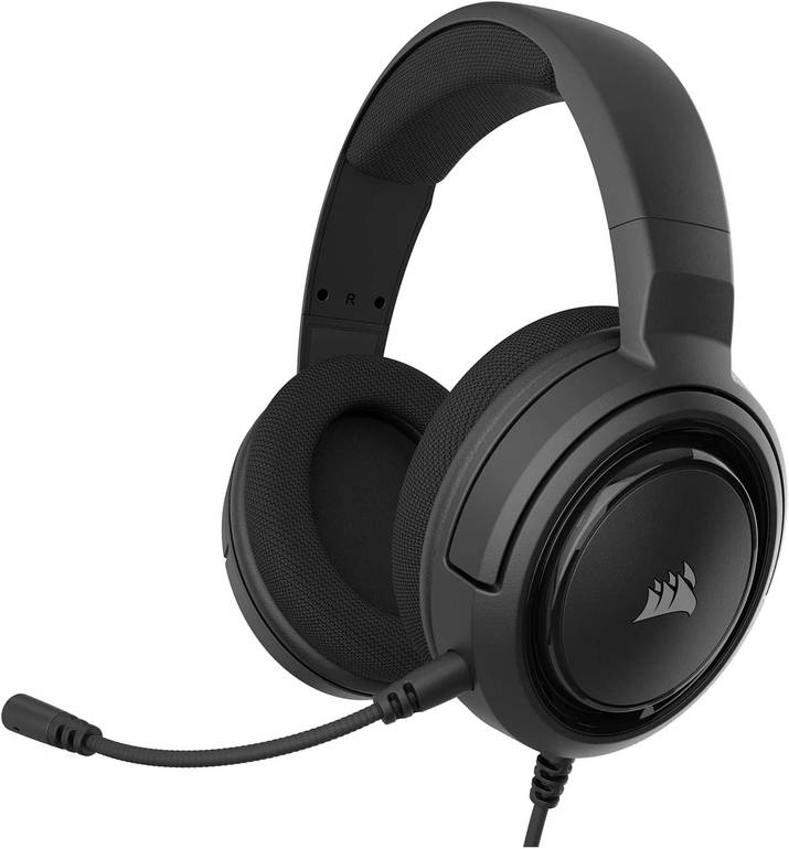 سماعة Corsair HS35 - Stereo Gaming Headset - Memory Foam Earcups - Works with PC, Mac, Xbox Series X, Xbox Series S, Xbox One, PS5, PS4, Nintendo Switch, iOS and Android