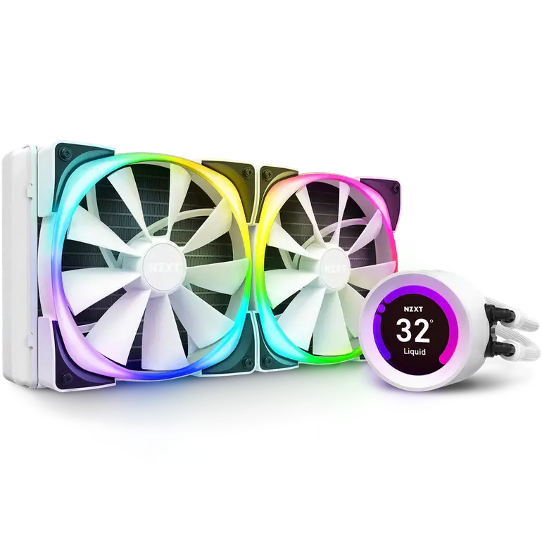 مبرد أبيض NZXT Kraken Z63 RGB 280mm - RL-KRZ63-RW - AIO RGB CPU Liquid Cooler - Customizable LCD Display