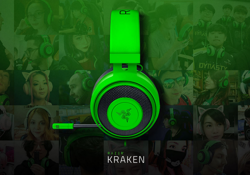 سماعات Razer Kraken - Wired Gaming Headset For Multiplatform Gaming For Pc, Ps4, Xbox One And Switch, 50 Mm Diaphragm, 3.5 Mm Cable With Line Controls - Green