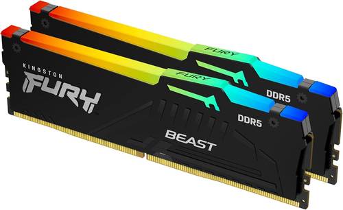Kingston FURY Beast Black RGB 32GB (2x16GB) 6000MT/s DDR5 CL30 DIMM Desktop Gaming Memory Kit of 2