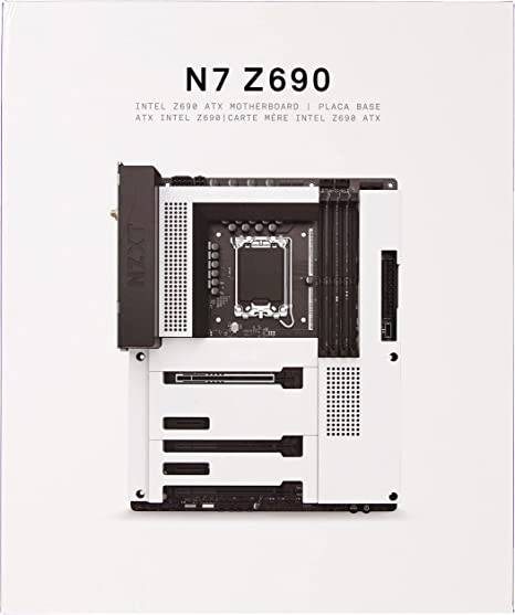 مذربورد NZXT N7 Z690 Motherboard - N7-Z69XT-W1 - Intel Z690 chipset (Supports 12th Gen CPUs) - ATX Gaming Motherboard - Integrated I/O Shield - WiFi 6E connectivity - Bluetooth V5.2 - White 