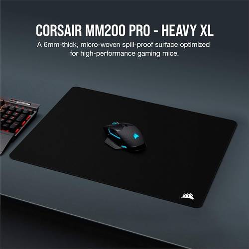 ماوس باد Corsair Mm200 Pro Premium Spill-Proof Cloth Gaming MoUse Pad – Heavy XL, Black, Ch-9412660-Ww