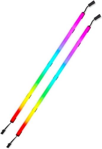 إضاءة  Corsair iCUE LS100 Smart Lighting Strip Expansion Kit 450 mm (Individually Addressable LEDs, Built-In Light Diffusion, Easy Installation) Includes 2 x 450 mm Strips, CD-9010001-WW/LL 