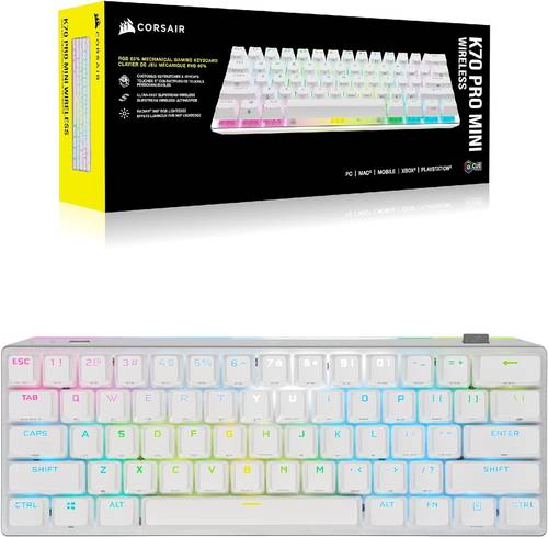 =Sub-1ms Wireless, Swappable Cherry MX Red Keyswitches, - White
