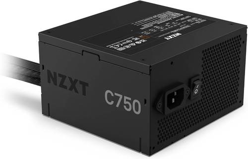 مزود طاقة NZXT C750 Bronze PSU - 750 Watts - PA-7B2BB-UK - 80 Plus Bronze Certified - Non-Modular Design - 120mm FDB Fan - Matte Black-Sleeved Main Cables - 3-Year Warranty - Black (2023) 