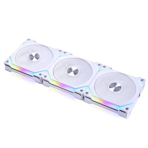 مروحة Lian Li UNI FAN SL120  V2 | 3 Pack White - with Controller (ARGB 120mm LED PWM Daisy-Chain)