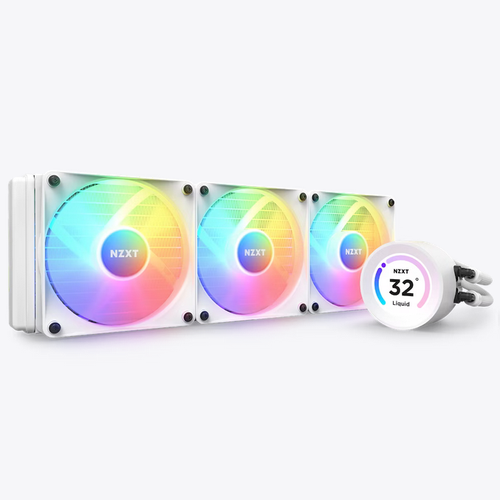 مبرد معالج NZXT Kraken Elite 360 RGB AIO CPU Liquid Cooler – 360mm Radiator – Personalizable Wide-Angle LCD Screen – RGB Lighting – 3 x 120mm RGB Fans – Low Noise – White