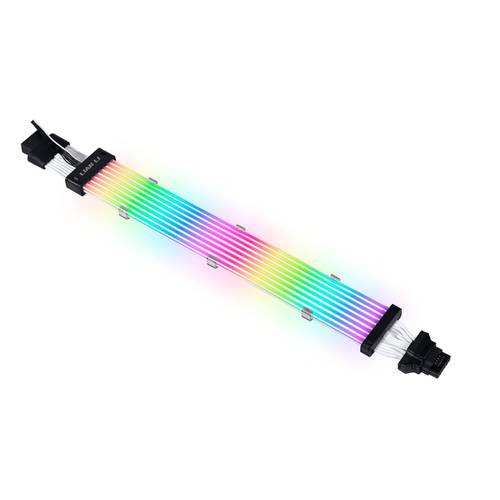قطعة لين للي لكرت الشاشة فئة 4000 Lian Li Strimer Plus V2 12+4Pin (12VHPWR) 8 Light Guide - PW16-8PV2 Black