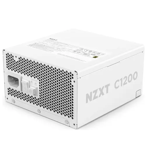 مزود الطاقة NZXT C1200 Gold ATX 3.1 - Fully Modular and Quiet PC Gaming Power Supply - 1200 Watts - 80 PLUS Gold - 12V-2x6 Connector - 100% Japanese Capacitors - White 