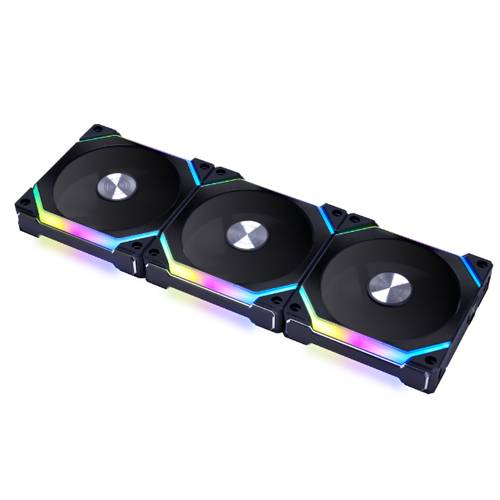 Lian Li UNI FAN SL120  V 2 | 3 Pack Black- with Controller (ARGB 120mm LED PWM Daisy-Chain)