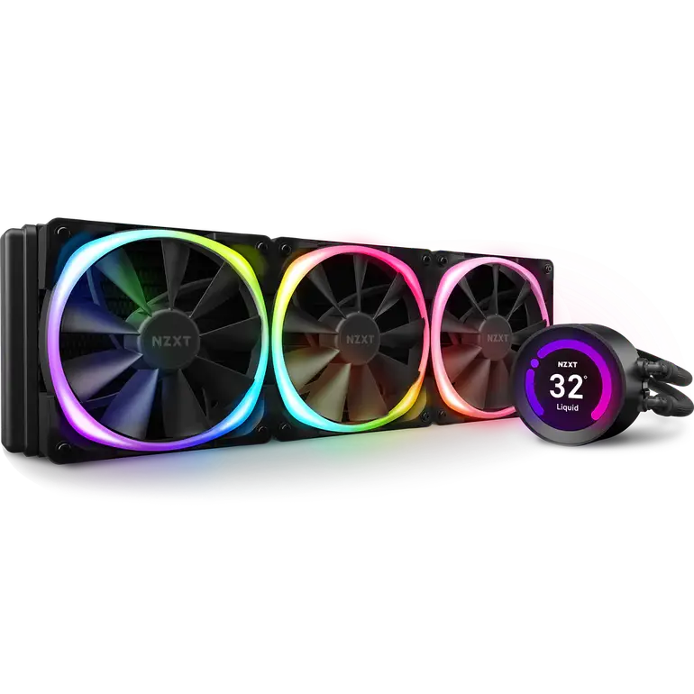 مبرد NZXT Kraken Z73 RGB 360mm - RL-KRZ73-R1 - AIO RGB CPU Liquid Cooler - Customizable LCD Display