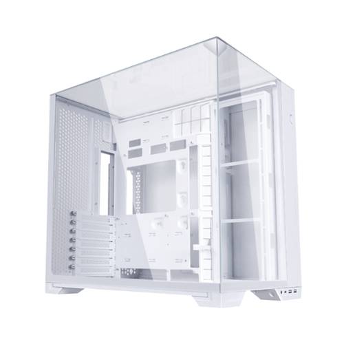 ليان لي صندوق كمبيوتر Lian Li O11Vision Compact White-Steel-Tempered Glass ATX Mid Tower Computer Case-Back Connect Support-O11VPW