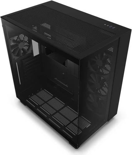 H9 Flow  Dual-Chamber Mid-Tower Airflow Case صندوق  أسود