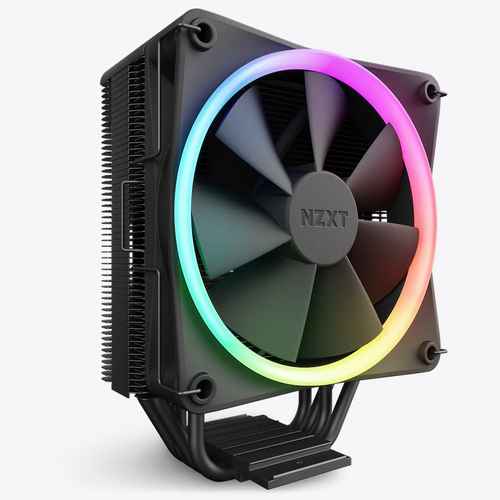 مبرد معالج NZXT T120 RGB CPU Air Cooler - RC-TR120-B1 - RGB CPU Liquid Cooler - Conductive Copper Pipes - Fluid Dynamic Bearings - AMD and Intel Compatibility - Black
