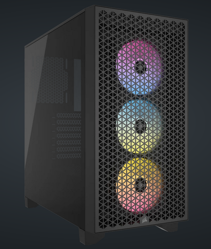 صندوق أسود Corsair 3000D RGB Airflow – Mid-Tower – 3x AR120 Fans – High Airflow