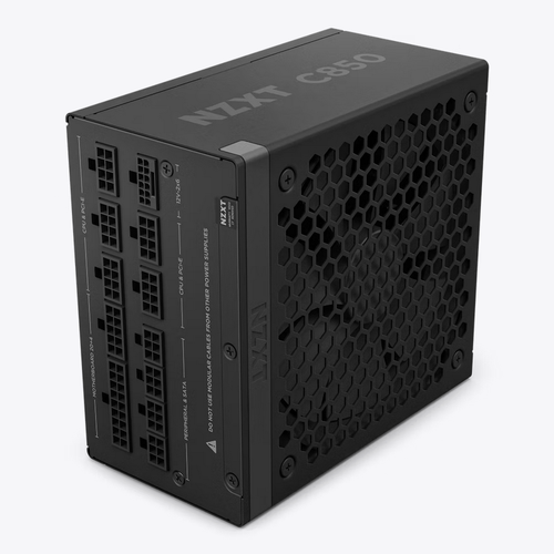 مزود طاقة NZXT C850 Gold Core - 850W ATX 3.1 Power Supply - 80 PLUS Gold - Cybenetics Platinum - Fully Modular - PCIe 5.1 600W 12V-2x6 - Zero RPM Fan - 105°C Capacitors - Black 