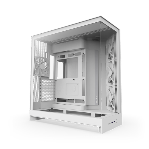 صندوق أبيض NZXT H9 Flow (2025) – Dual Chamber – 420mm Radiator