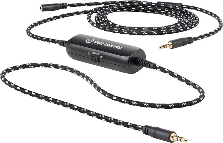 محول الصوت شات لينك Elgato Chat Link Pro – Audio Adapter, for PS5, PS4, Nintendo Switch, Capture Voice Chat, Gameplay Sound, Extra Long Cable