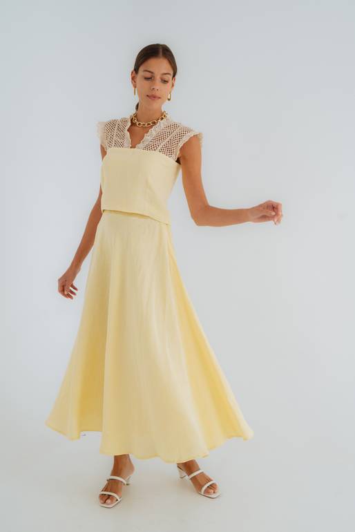 Crop Top and Skirt Set