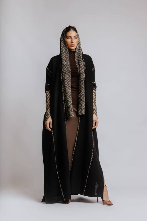 Black with Lace Bisht