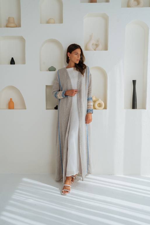 Abaya with Lace on Sleeves