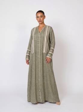 Olive Green with Embroidery