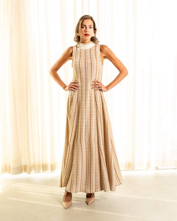 High Neck crochet Dress