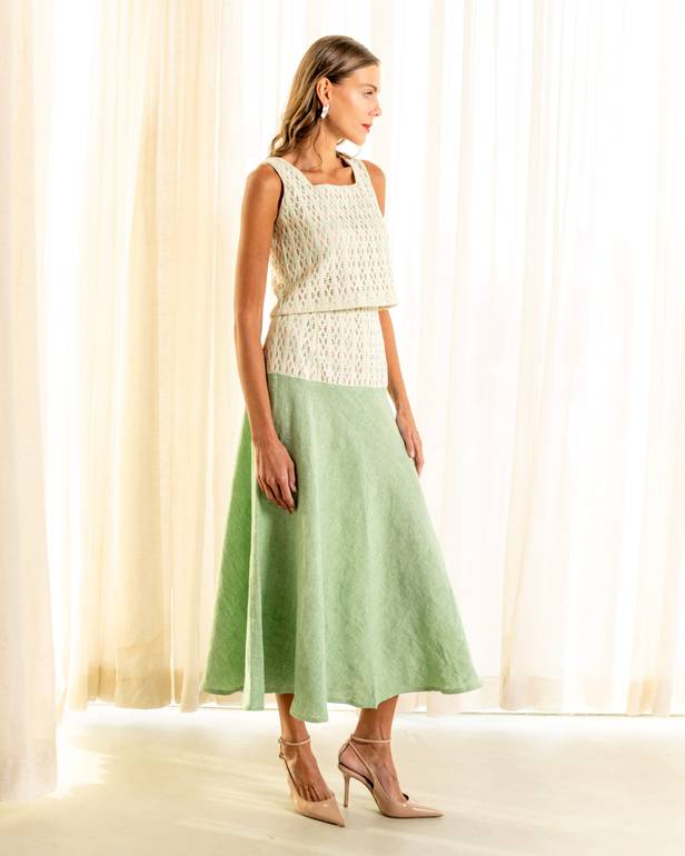 Dantel Linen Shirt/Skirt
