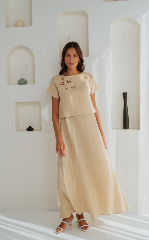 Cherry Embroidery Dress